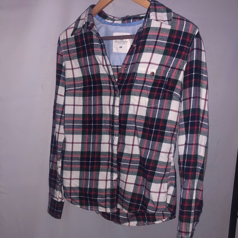 H&M Flannel with Elbow Patches